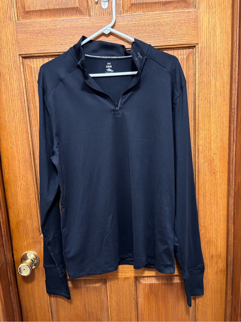 Under Armour Black Run Performance Quarter-Zip Pullover. Sz L. NWT